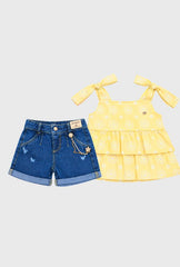 Conjunto Ojalillo Short Amarillo