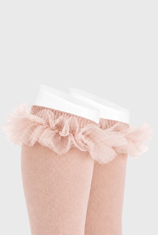 Media Alta Tul Rosa Empolvado Cóndor Detalle