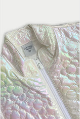 Conjunto 3 Piezas Chaleco Flores Tornasol Blanco Chaleco