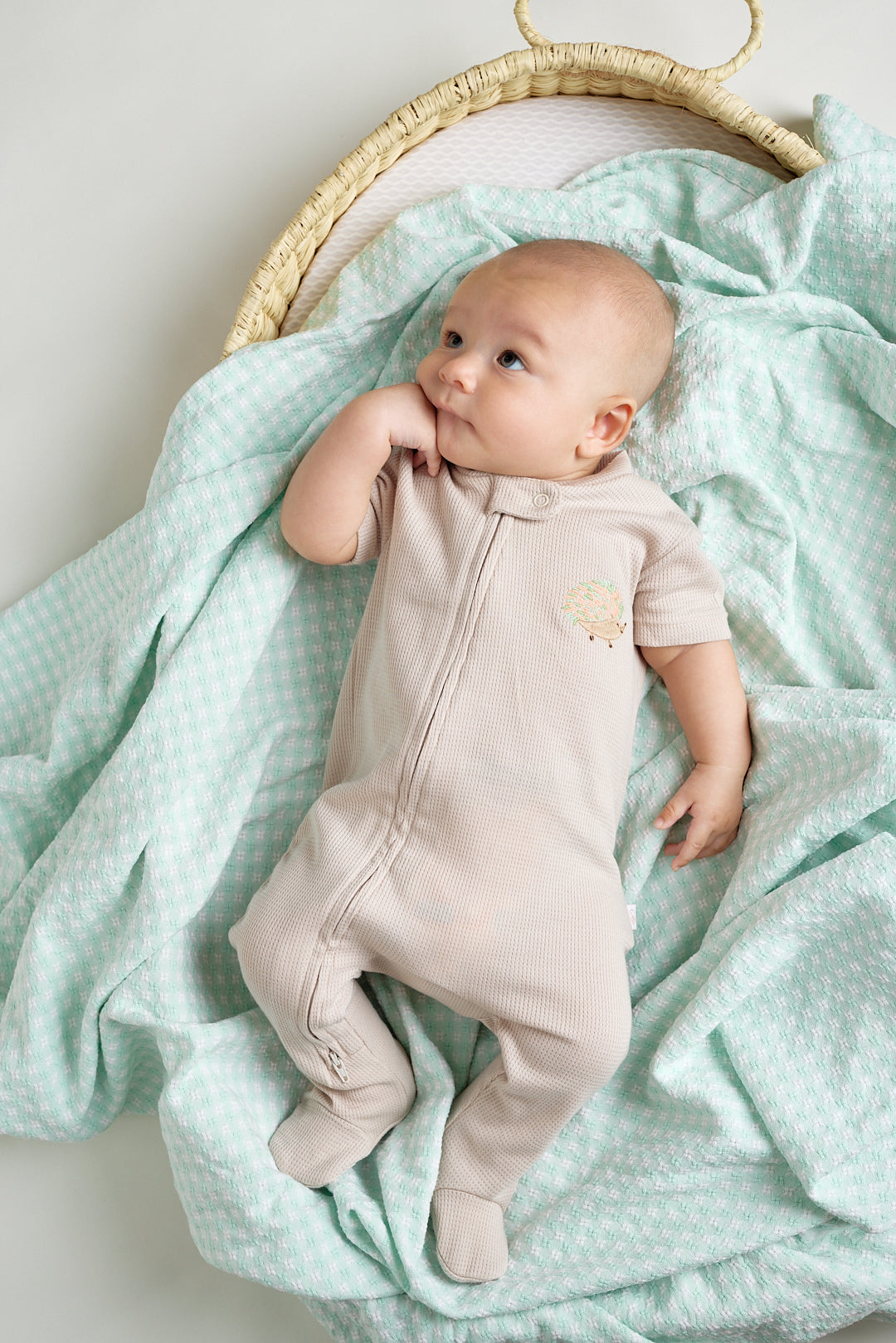 Pijama Bordado Erizo Beige 