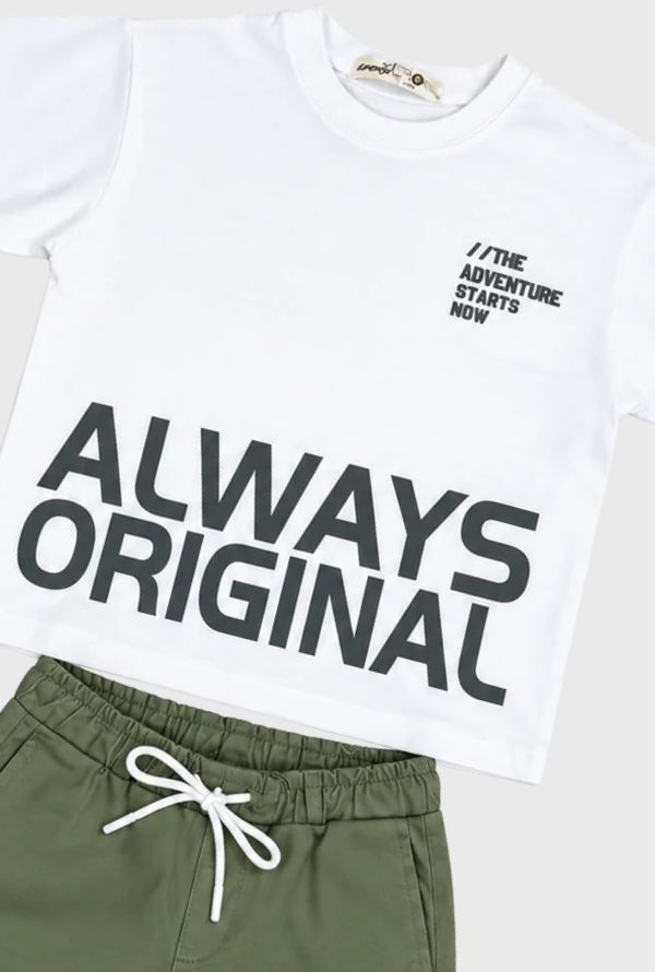 Conjunto Pantalón Cargo Always verde detalle