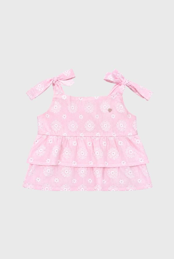 Conjunto Ojalillo Short Rosa Blusa