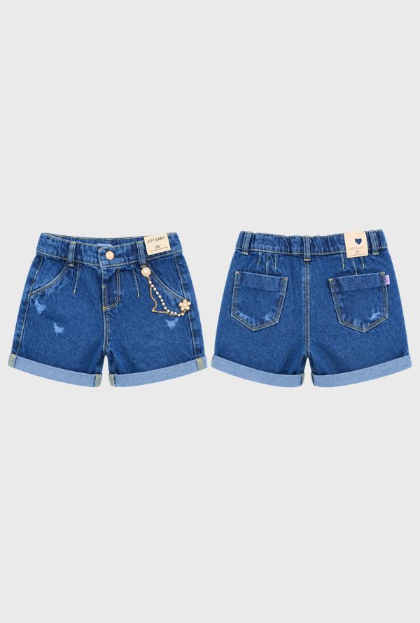 Conjunto Ojalillo Short Rosa Denim