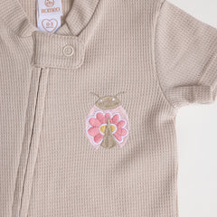 Pijama Mariquita Beige Detalle