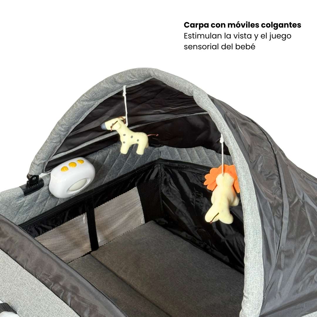 Corral Colecho Maxibaby Silver Gris Diseño