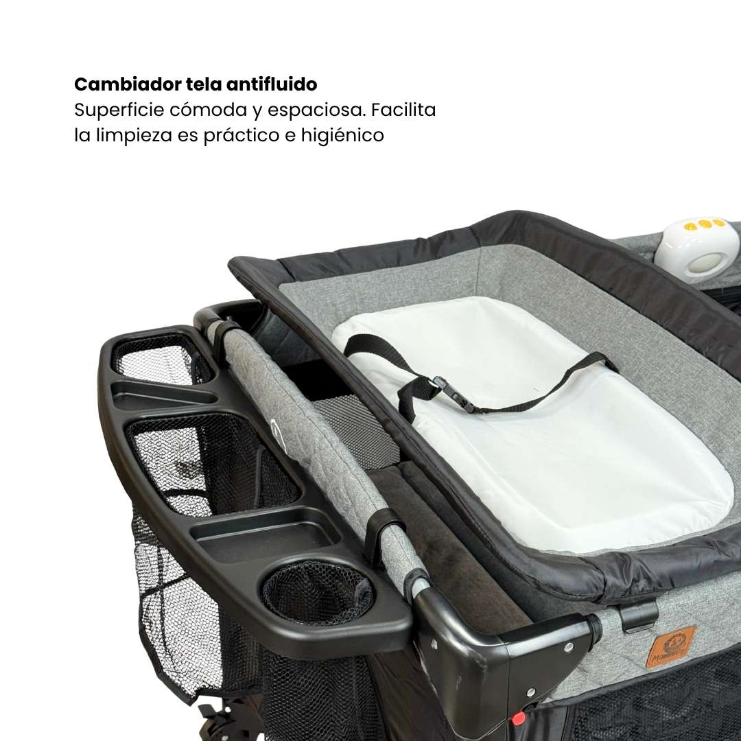 Corral Colecho Maxibaby Silver Gris Cambiador