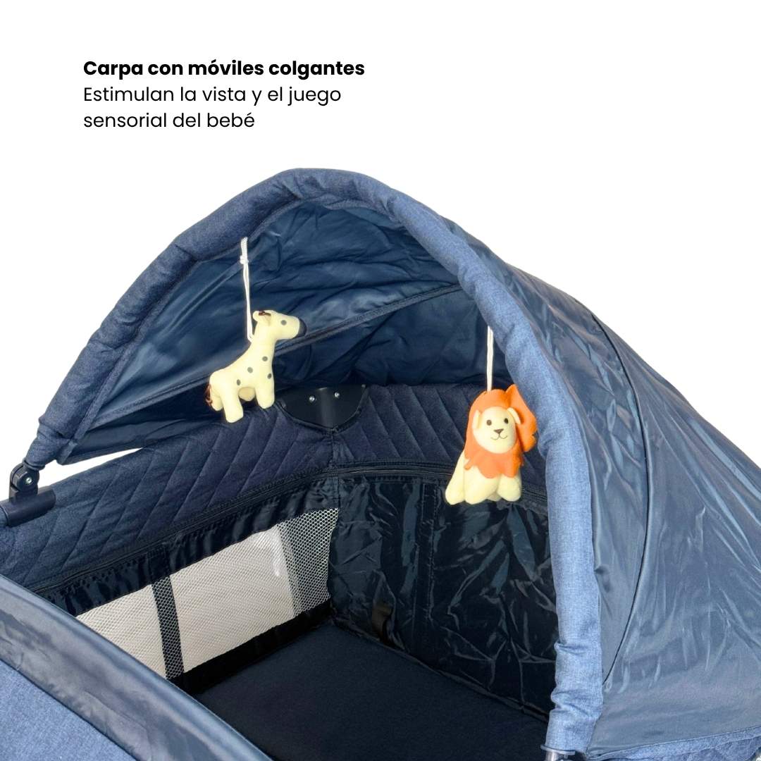 Corral Colecho Maxibaby Silver Azul Carpa