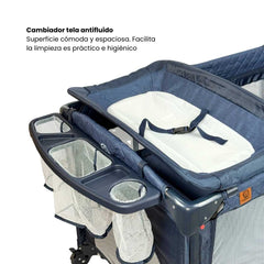 Corral Colecho Maxibaby Silver Azul Cambiador 