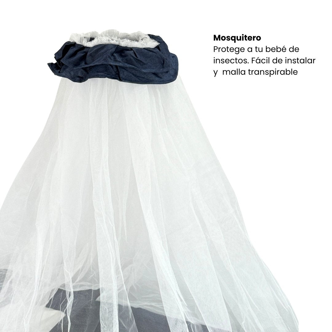 Corral Colecho Maxibaby Silver Azul Mosquitero