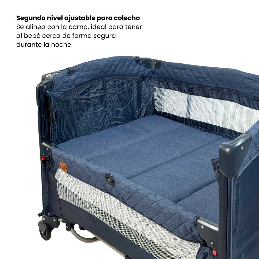 Corral Colecho Maxibaby Silver Azul Nivel