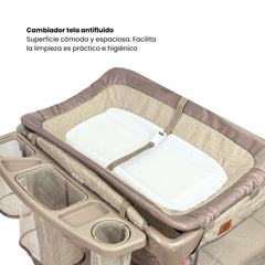 Corral Colecho Maxibaby Silver Beige Cambiador 