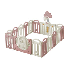 Corral De Juegos Paneles Happy Zone Plus Rosa Evezo
