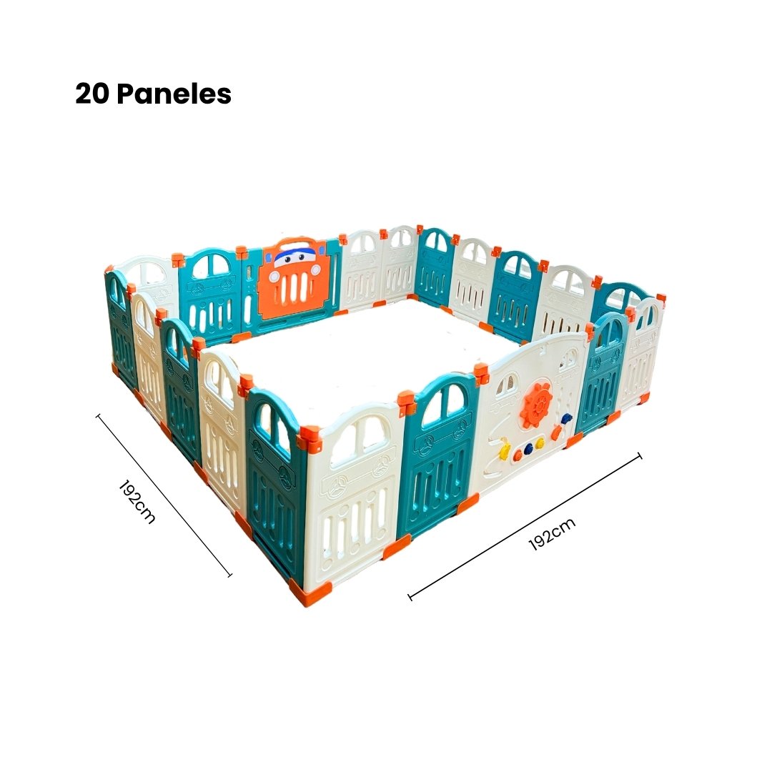 Corral de Juego Paneles Carro Naranja Medidas