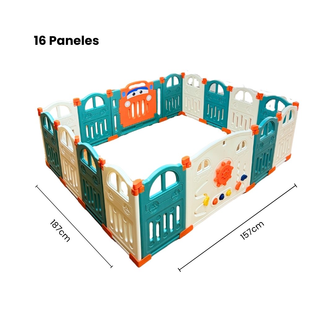 Corral de Juego Paneles Carro Naranja