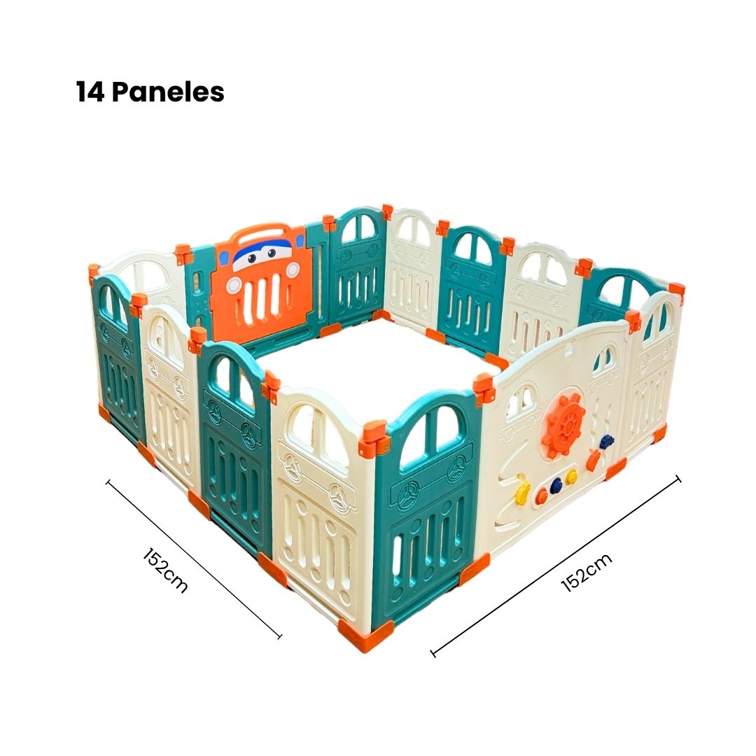 Corral de Juego Paneles Carro Naranja Paneles