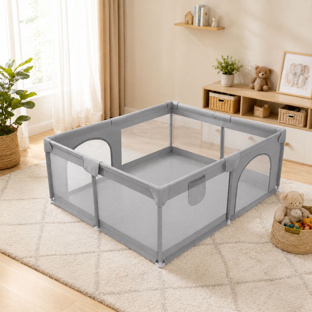 Corral de Juegos Para Bebé Gris