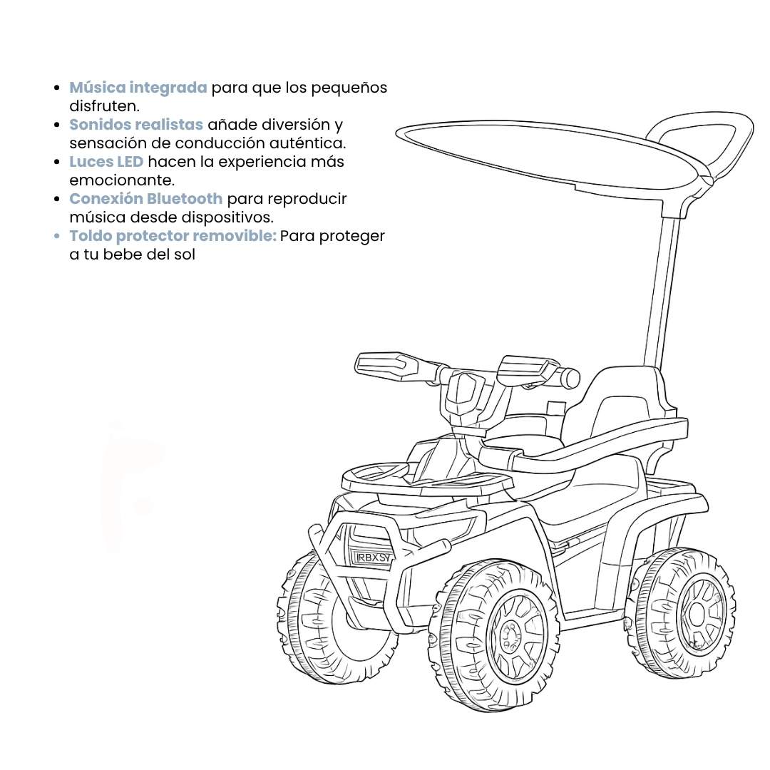 Cuatrimoto Con Capota Mega Car Caracteristicas