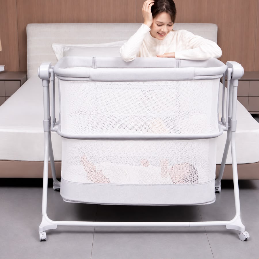 Cuna Colecho Sense Balance Bassinet Gris Mastela PERFIL