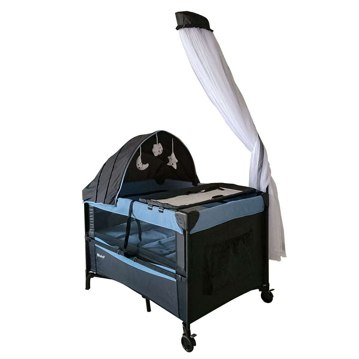 Cuna Corral Colecho Laya Azul Ebaby