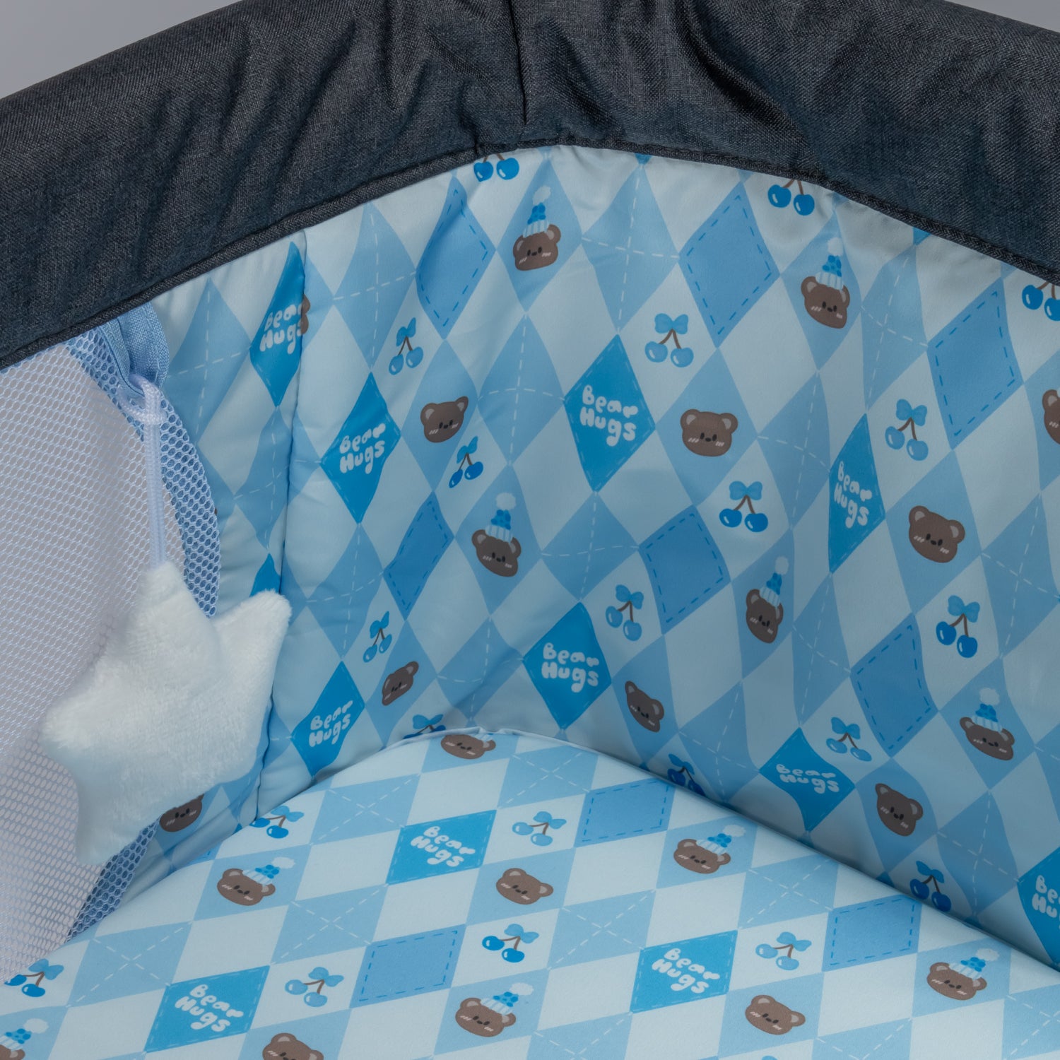 Cuna Corral Mecedor Dremo Azul Ebaby