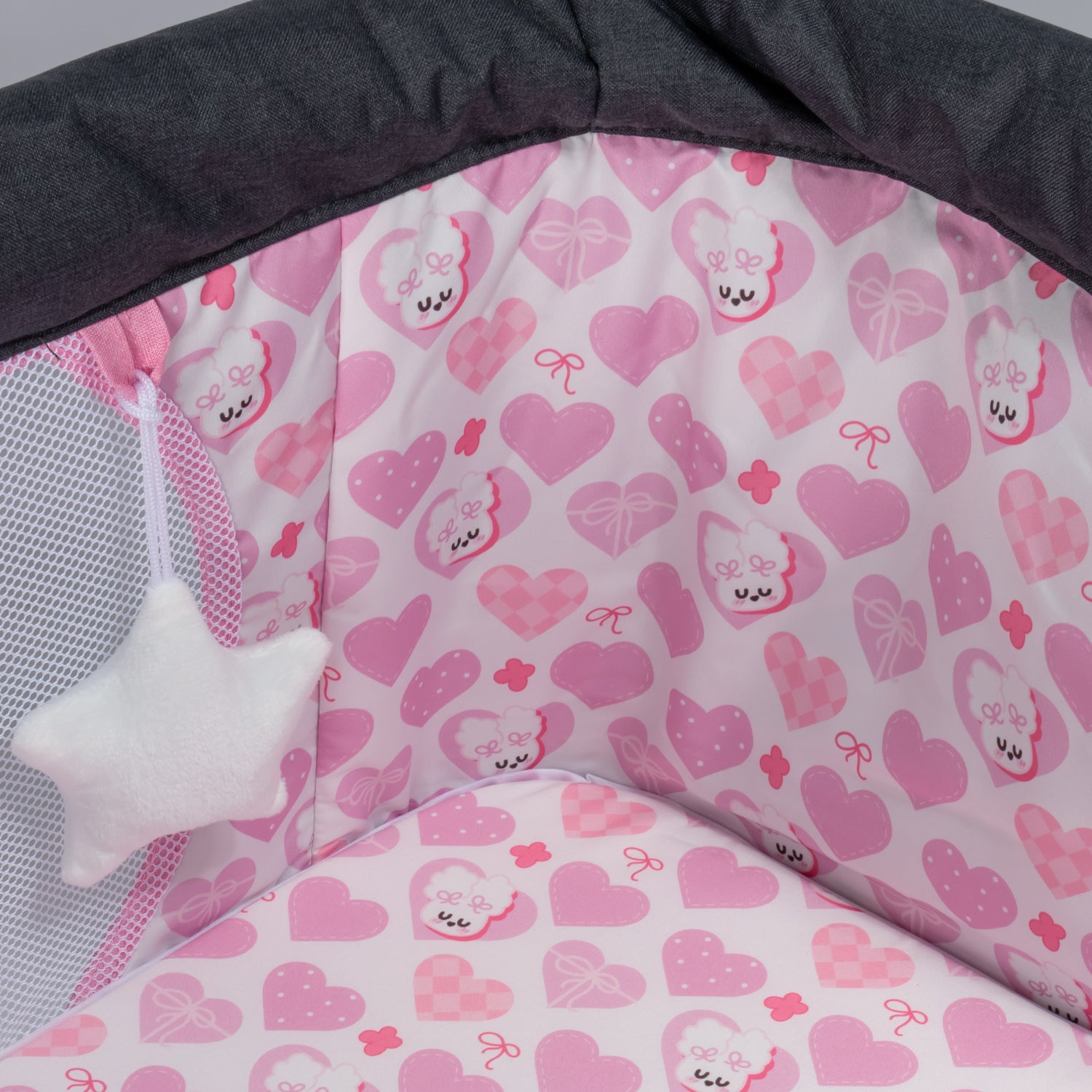 Cuna Corral Mecedor Dremo Rosa Ebaby