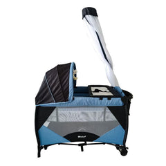 Cuna Corral Mecedor Iris Azul Ebaby