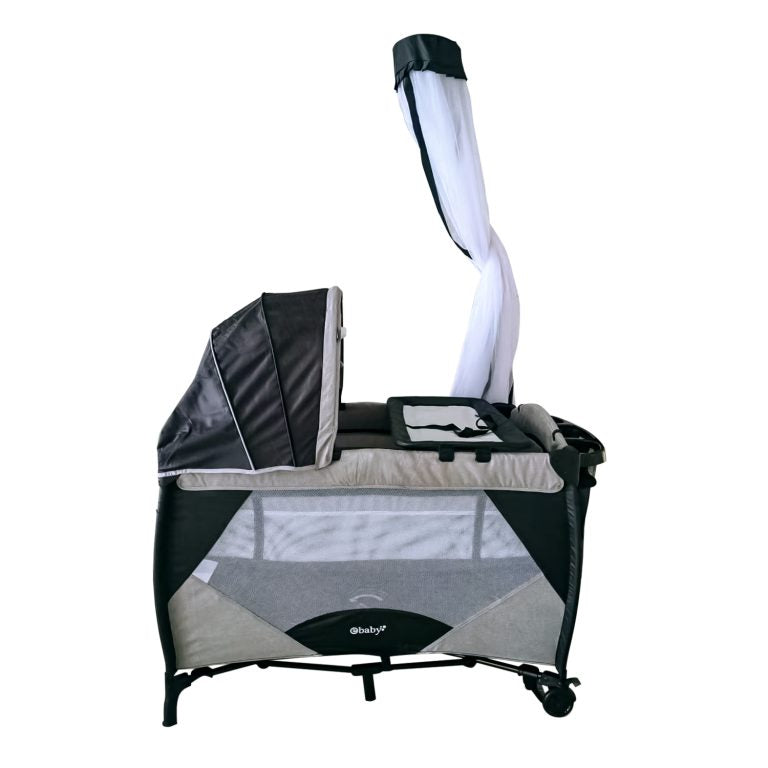 Cuna Corral Mecedor Iris Gris Ebaby