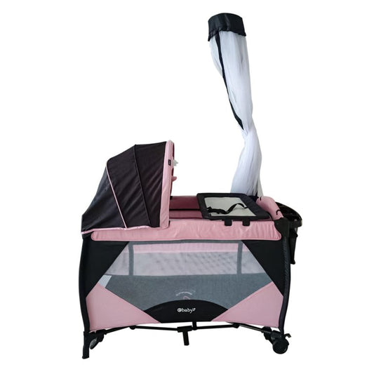 Cuna Corral Mecedor Iris Rosa Ebaby