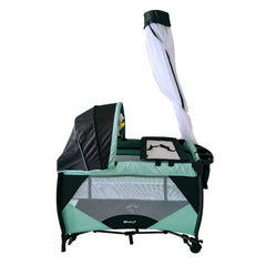 Cuna Corral Mecedor Iris Verde Ebaby