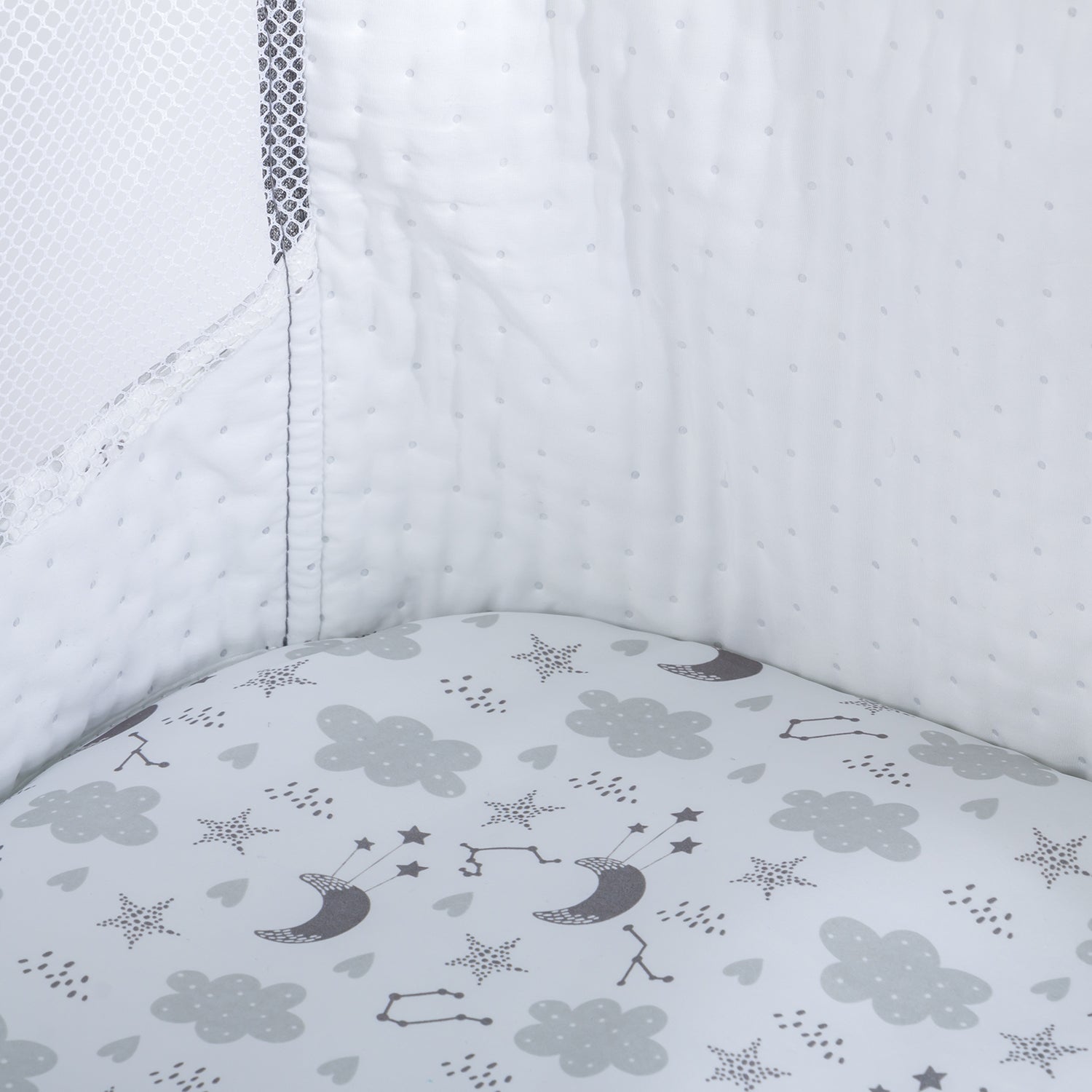 Cuna Mecedora Aura Gris Ebaby