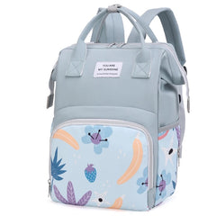 Pañalera Morral Estampado Frutas Azul