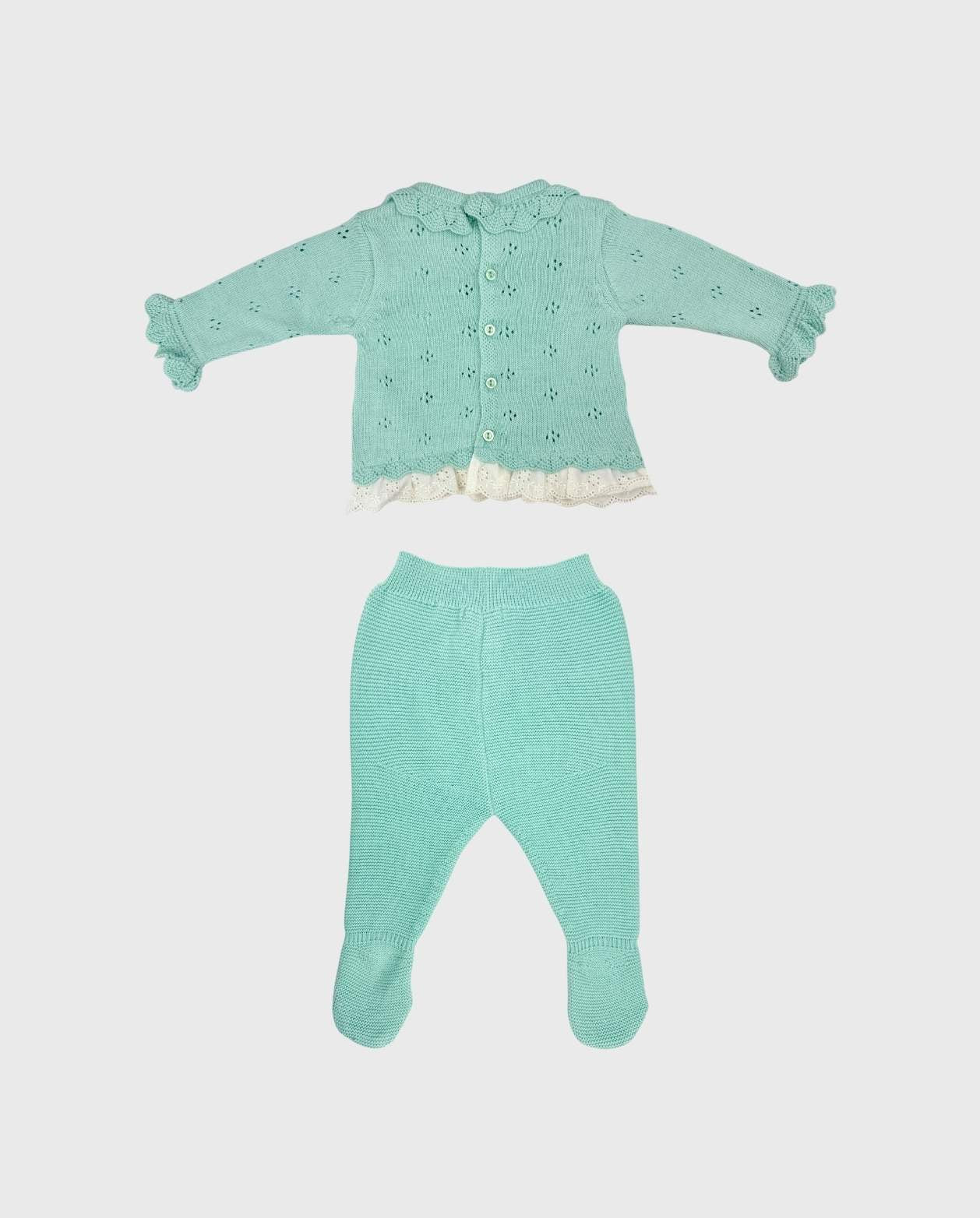 Primer Dia Volante Bordado Verde Dr.Kid Tejido