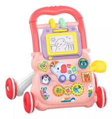 Andadera Multifuncional Tablero Elefante Rosa