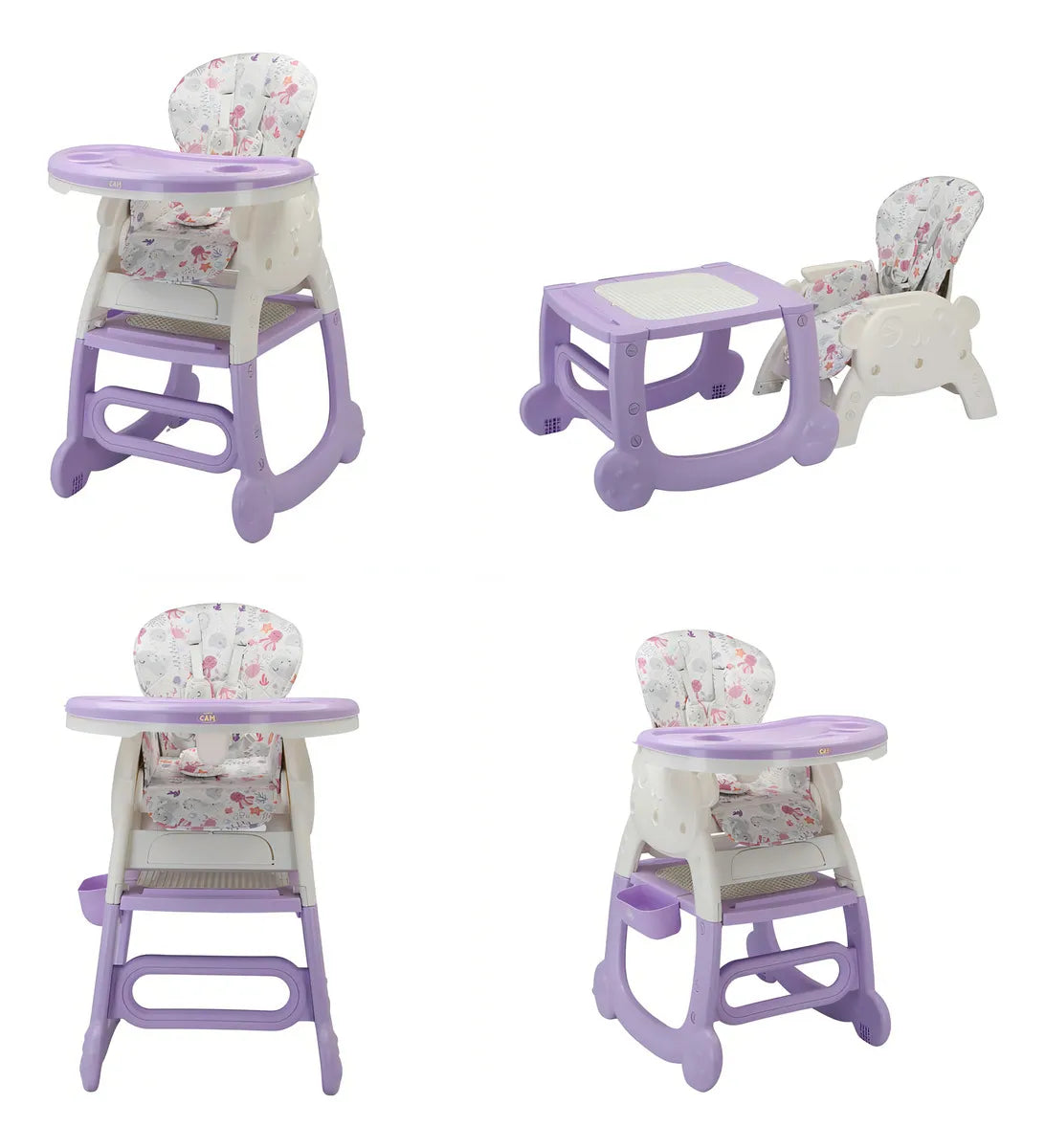 Silla Comedor 4 en 1 Escritorio Lila