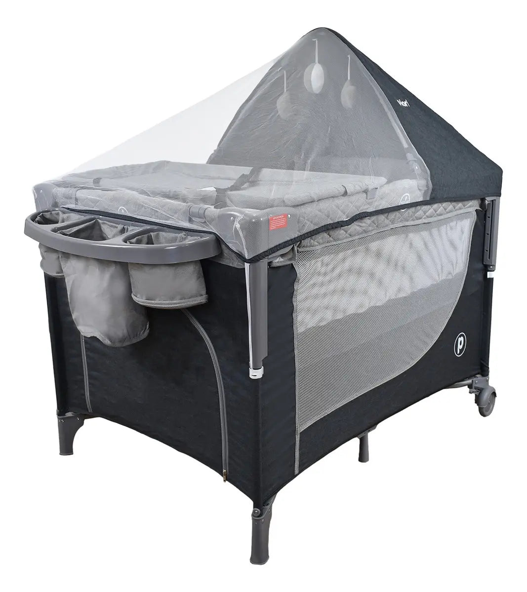 Cuna corral Colecho Pro Max Gris Oscuro Priori