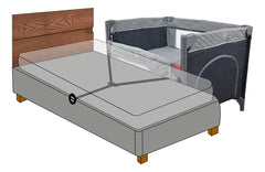 Cuna corral Colecho Pro Max Gris Oscuro Priori