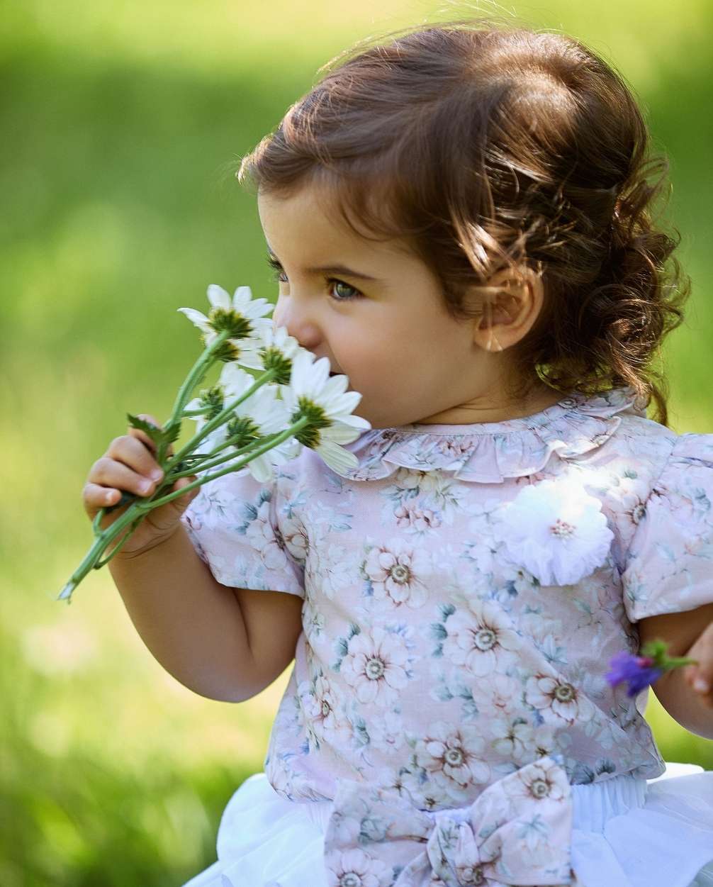 Conjunto Blusa Flores Rosa Deolinda Rosa