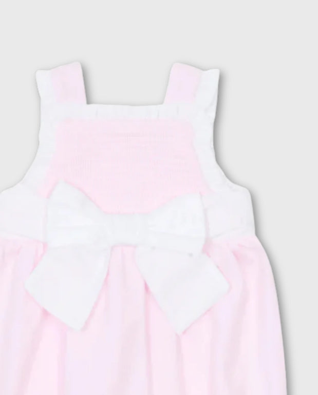 Pelele Cinturon Moño Rosa Deolinda Detalle