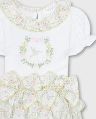 Conjunto Pajaro Detalle Bordado Deolinda