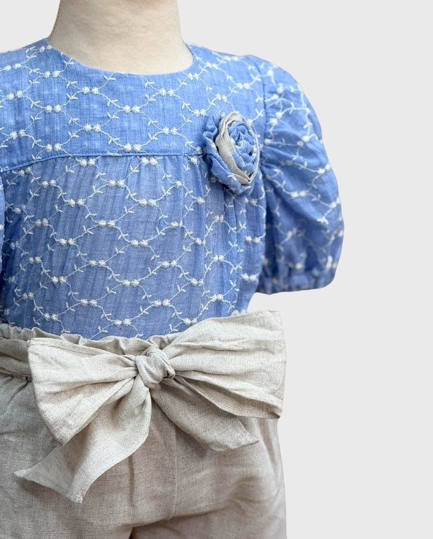 Conjunto Blusa Bordada Deolinda Blue