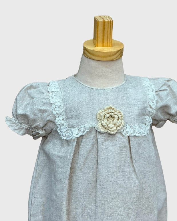 Pelele Detalle Encaje Beige Deolinda Flor