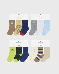 Set 3 Pares De Medias Lisas Estampado Surtido Niño Saka