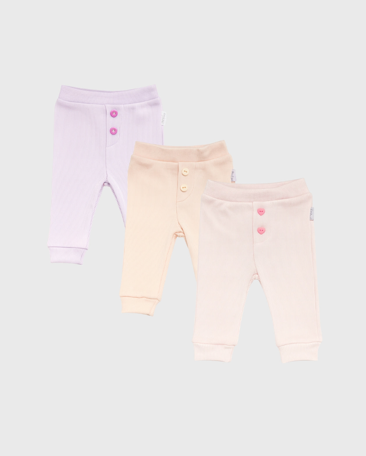 Set 3 Jogger Con Botones lila