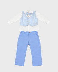 Conjunto Pantalón Dril Chaleco Rayas