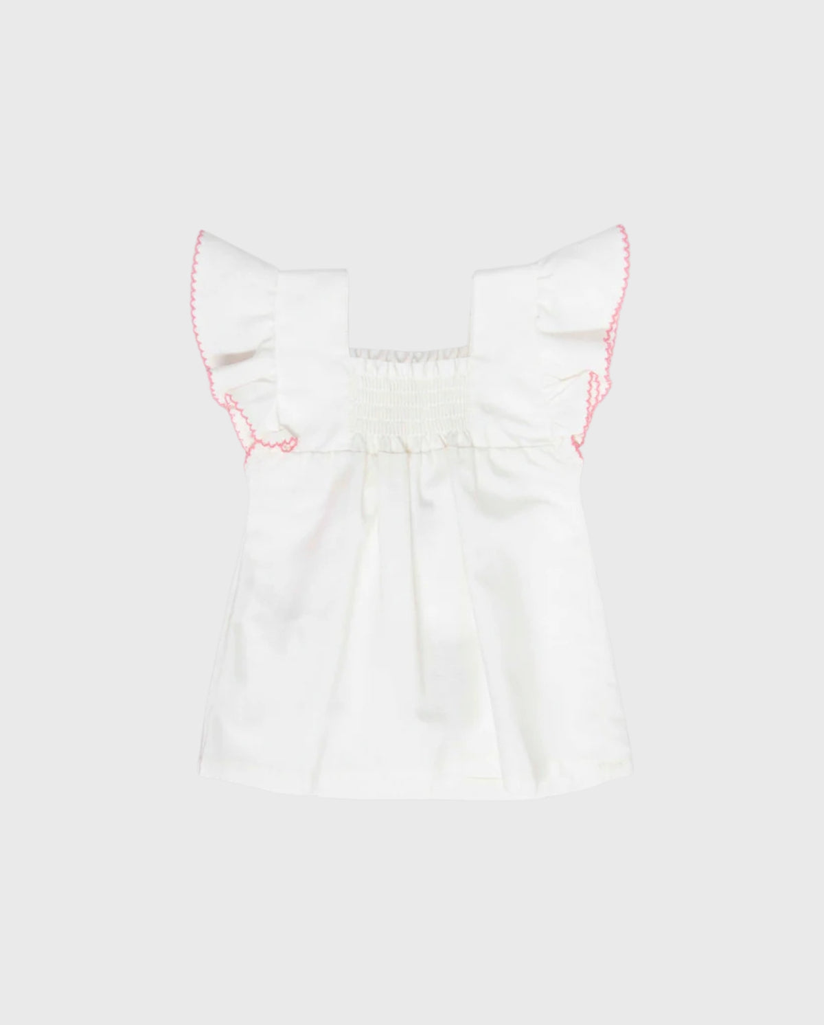 Blusa Pecho Resorte Blanco