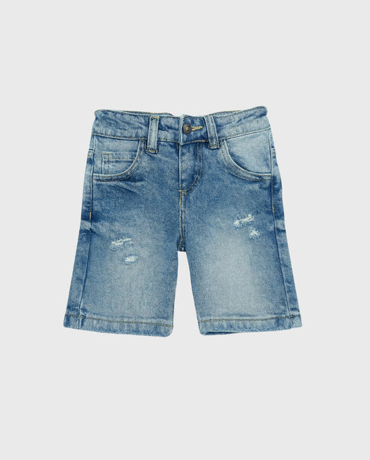 Bermuda Denim Medio Desgaste