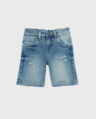 Bermuda Denim Medio Desgaste