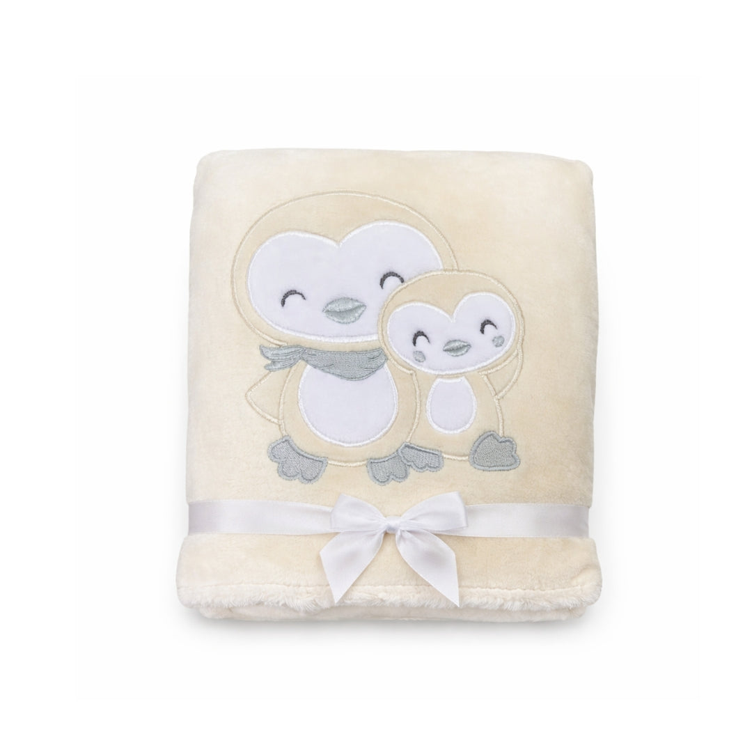 Cobija Doble Faz Bordado Pingüinos