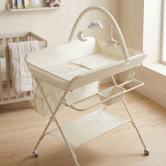 Cambiador Con Soporte y Organizador Jirafa Beige