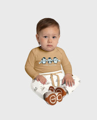 Conjunto Body Estampados Pinguinos Bebe 